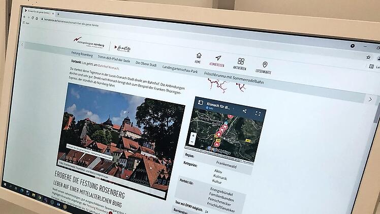 Blick auf die Kronacher Online-Präsentation