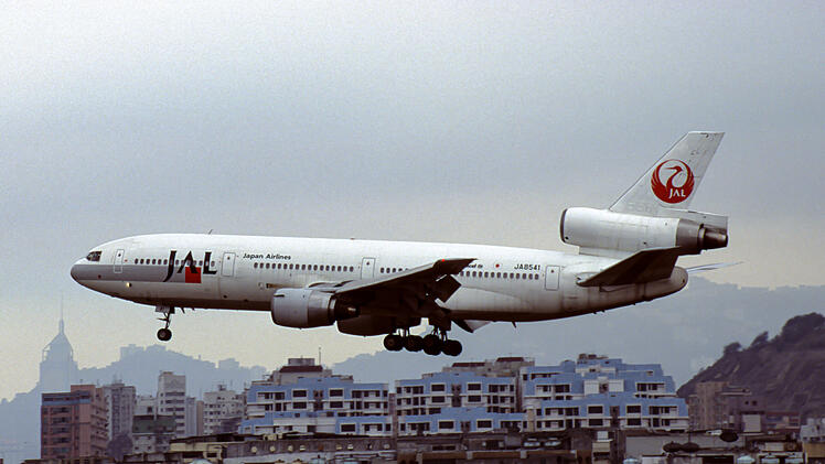 Flugzeug in Hongkong