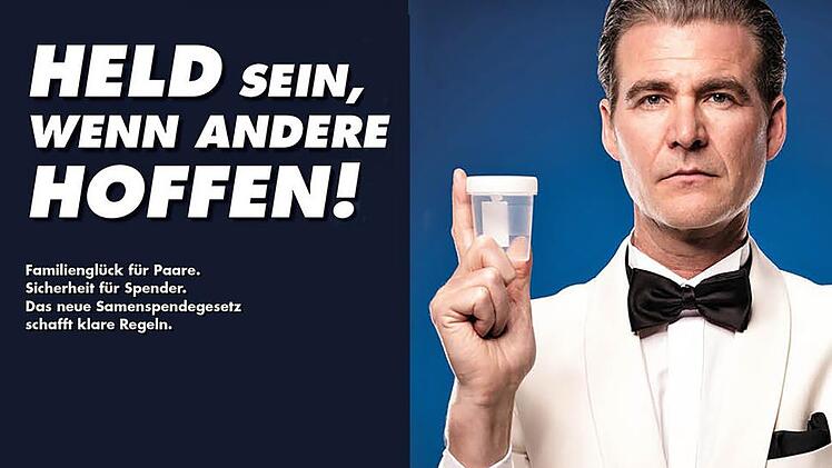 Eines der Werbeplakate