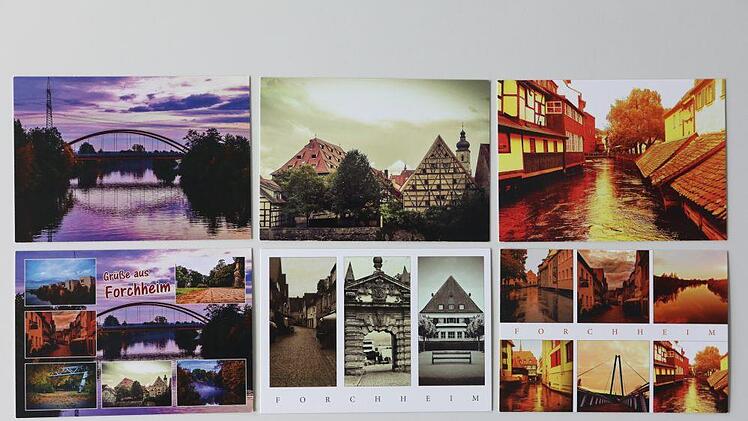 Vier der sieben Karten von Hösch in der Nahaufnahme Foto: Barbara Herbst