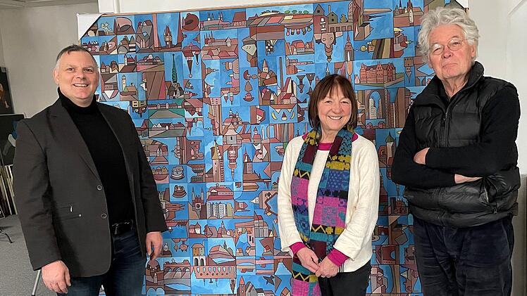 Bekannter N&uuml;rnberger K&uuml;nstler schenkt Volkach gro&szlig;es &Ouml;lgem&auml;lde - wo es ausgestellt wird