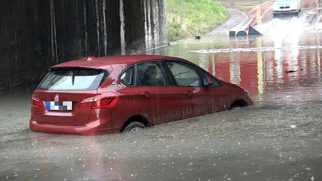 Starkregen und Hagel: Unwetter über Bamberg
