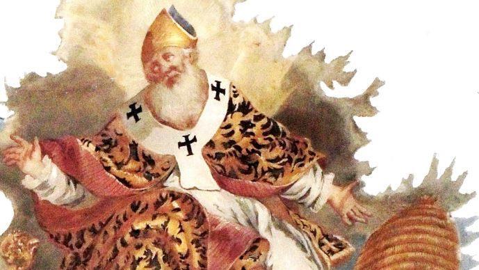 Der hl. Ambrosius in der Zeiler St. Michaelskirche. Foto: Ludwig Leistentritt