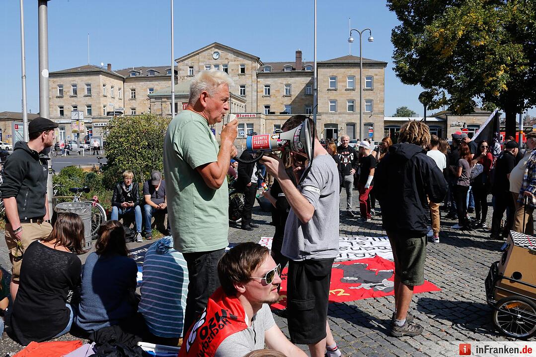 Demonstration vom Bündnis gegen Rechtsextremismus und Rassismus in Bamberg