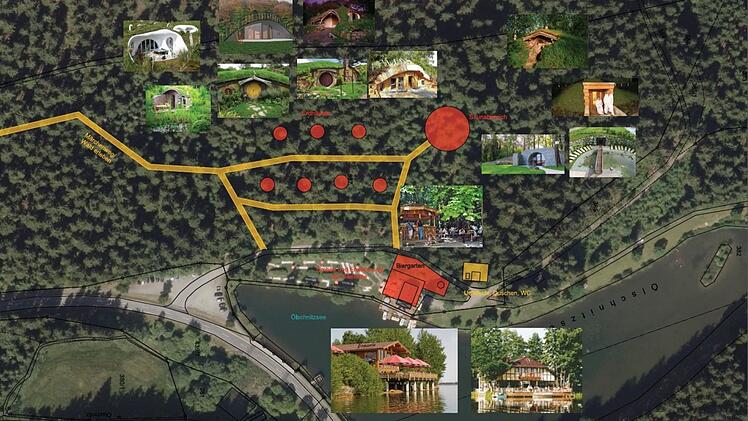 Übernachtungsmöglichkeiten in Form kleiner Erdhöhlen könnten entstehen.Entwurf: Böhringer