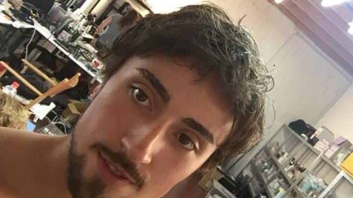 Luciano Cristobal in der  "Maske". Für eine kurze Szene wurde er drei Stunden geschminkt.privat