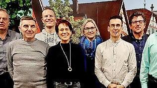 Neue Vorstand (von links): Josef Stockmann, Reiner Heid, Alfred Kippes, Alexander Appel, Stefanie Stober, Bettina Köberlein, Jürgen Kippes, Dieter Büttner, Stefanie Schneider.