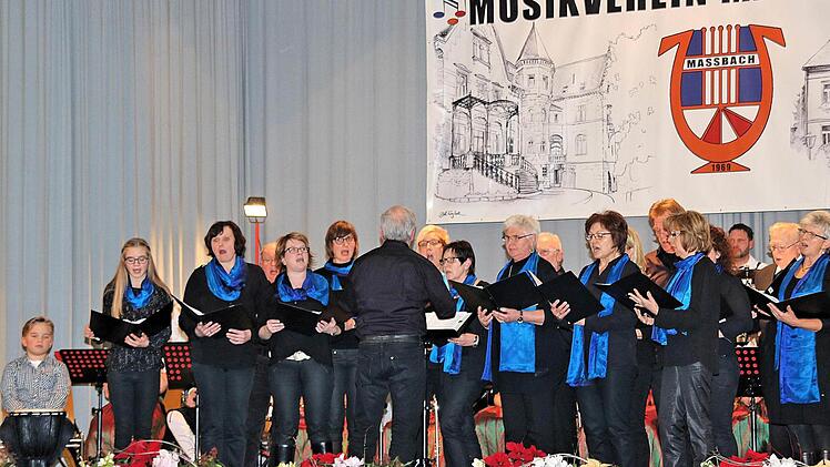 Der Musikverein beim Neujahrskonzert in Maßbach. Foto: Dieter Britz