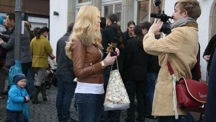 Fernsehaufnahmen mit dem Christkind