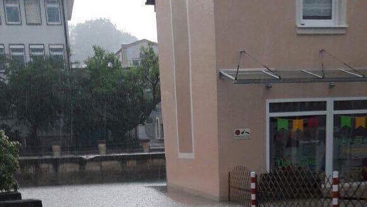 Auch die Rosenau in Kronach stand unter WasserFoto: Feuerwehr Kronach