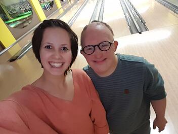 Verena und Lukas bei einem Ausflug ins Sportland Fotos: privat