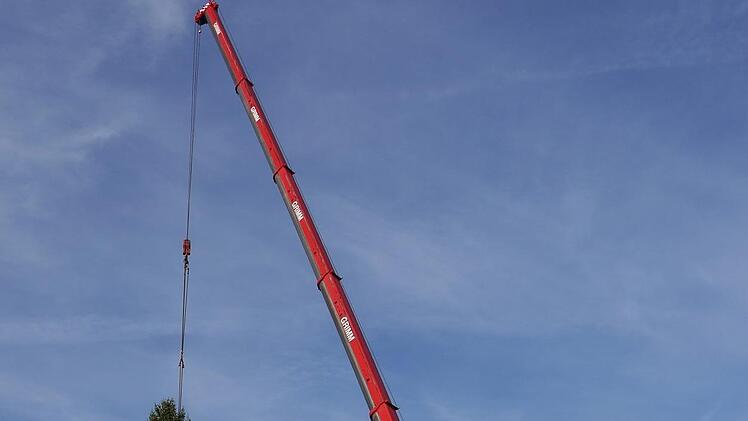 Gestern  hat das  Team des städtischen Bauhofs den  Weihnachtsbaum auf den Neustadter Marktplatz gebracht.Berthold Köhler