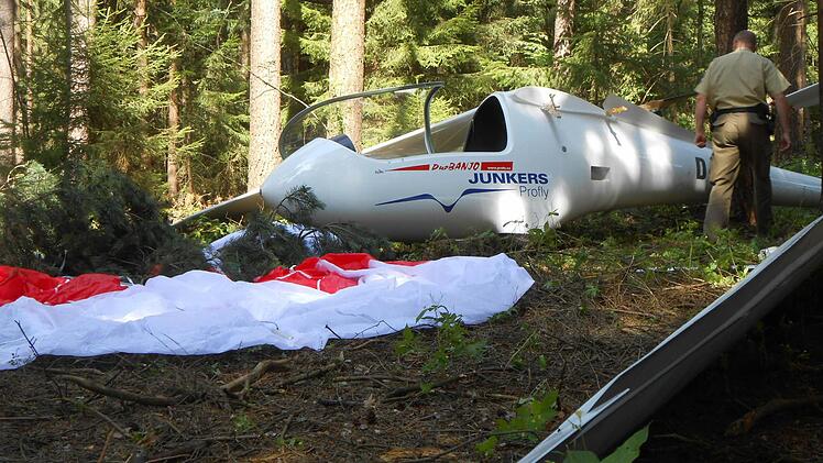 In einem Waldstück bei Neufang ging das Unglücksflugzeug zu Boden. Foto: Katrin Geyer
