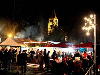 In stimmungsvollem Ambiente wurde der Weihnachtsmarkt gefeiert. Foto: Johanna Blum