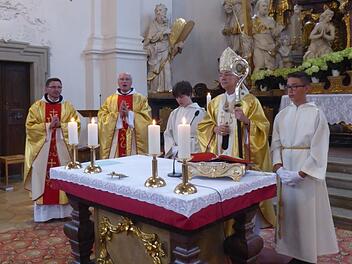 Während der Messe in der Basilika Gößweinstein  Foto: Thomas Weichert
