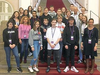 Die Neuntkl&auml;sser aus H&ouml;chstadt im Maximilianeum Foto: privat