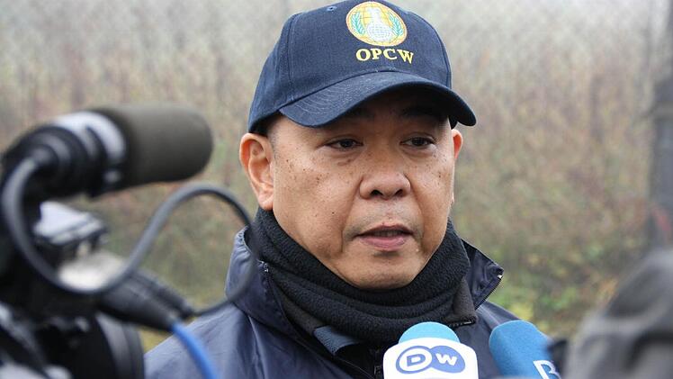 OPCW-Sprecher Franz Ontal lobte im Gespräch mit den Journalisten die Arbeit des VN-Ausbildungszentrums in Hammelburg und Wildflecken.