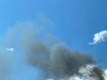 Rauchs&auml;ule, Brand, Feuer, Qualm, Rauch, Rauchschwaden