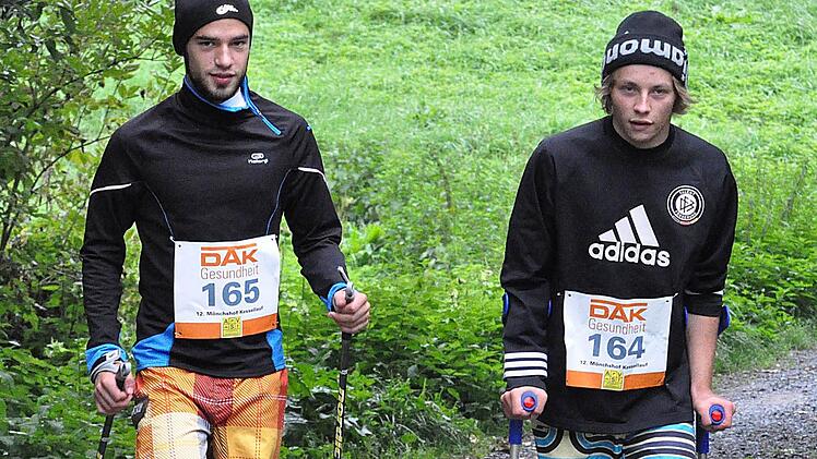 Philipp Schröppel (links) und Dominik Stübinger nutzten den Kessellauf zum Aufbau nach überstandenen Verletzungen.