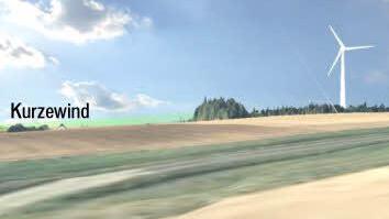 Eine Simulation von Gunther Häckner zeigt, wie sich die Landschaft mit dem Bau der Windkraftanlagen verändern wird. Hier ist die Anlage zu sehen, die dem Eberner Stadtteil Kurzewind am nähesten. käme  Foto: Helmut Dietz