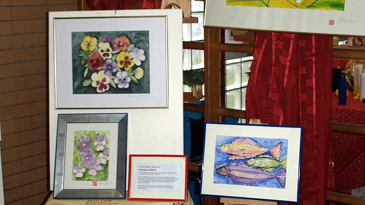 Aquarellbilder von Liane Bauer. Foto: Susanne Deuerling