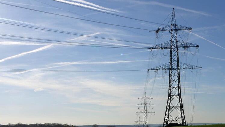 Soll nach Ansicht der Bundesnetzagentur bald nicht mehr alleine stehen: die 380-Kilovolt-Höchstspannungsleitung durch das Coburger Land, hier bei Großgarnstadt. Foto: Berthold Köhler