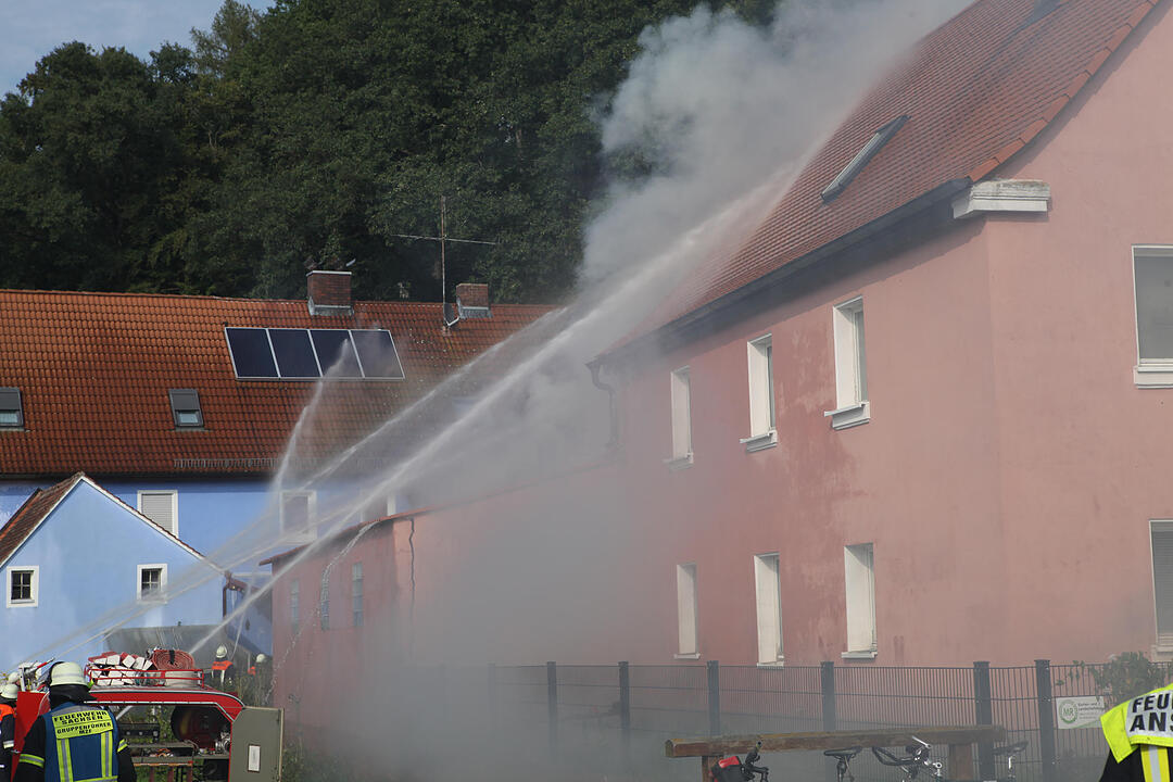 Herpersdorf bei Ansbach: Scheune abgebrannt
