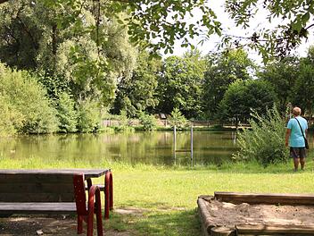 Eine mindestens zehn Meter hohe Fontäne im Teich auf der Untersteinacher Peuntwiese zu errichten, war eine Idee von Gemeinderat Markus Weigel, um den Teich attraktiver zu gestalten und die Wasserqualität zu verbessern. Der Antrag wurde vorerst aufgeschoben.Klaus Klaschka