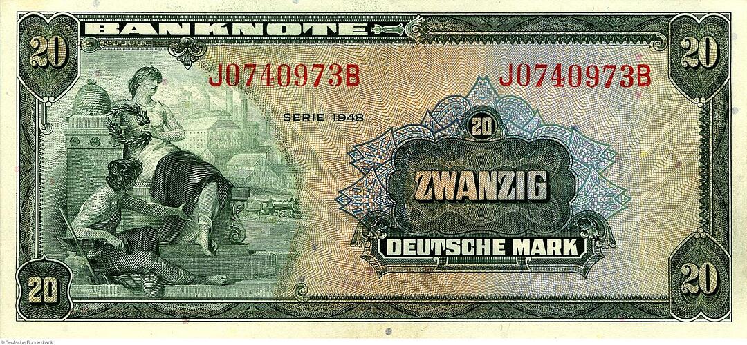 Deutsche Mark - Banknoten im Jahr 1948