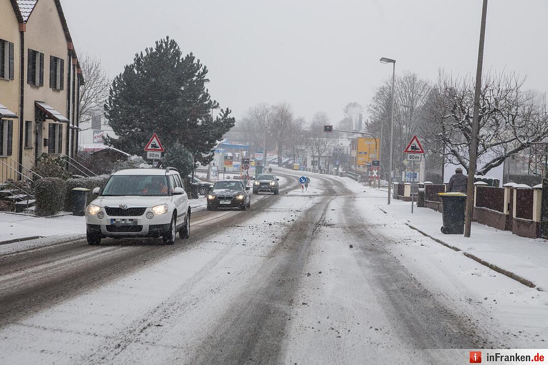 Erster Schneefall im Coburger Land