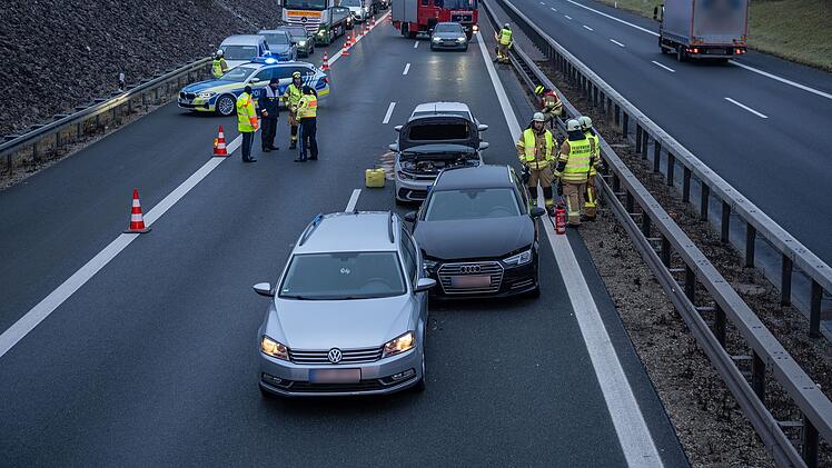 Unfallkette auf der A70 bei Memmelsdorf