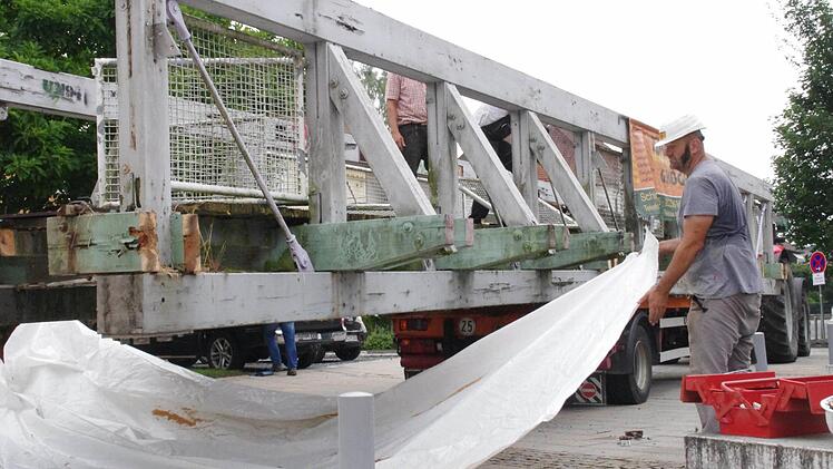 Arbeiten am Schwarzen Steg. Foto: Marco Meißner