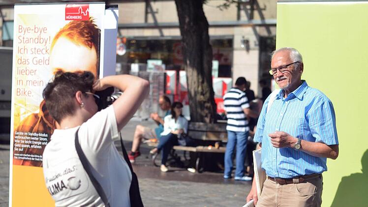 Bernd Scherer lässt sich gerne als Klimabotschafter fotografieren Foto: Nikolas Pelke