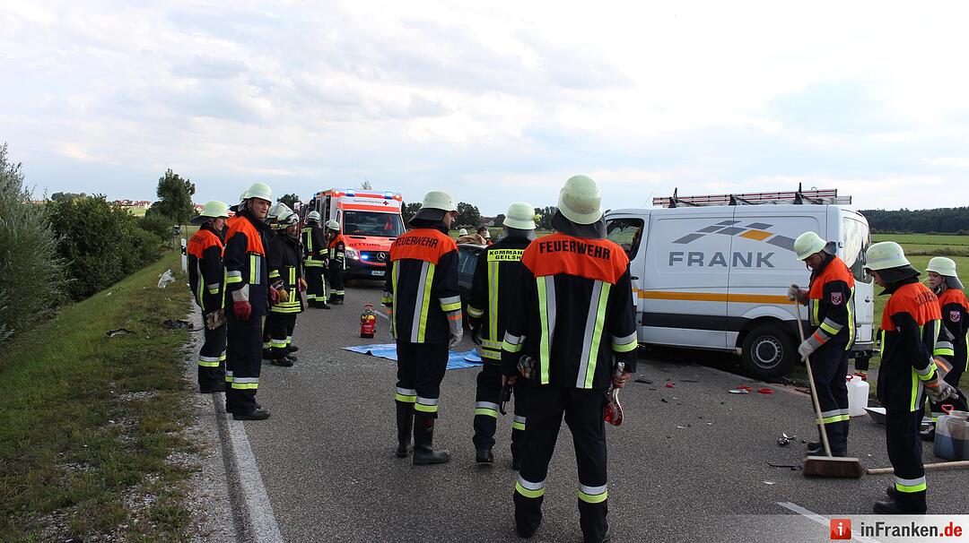 Unfall bei Wassertrüdingen im Landkreis Ansbach