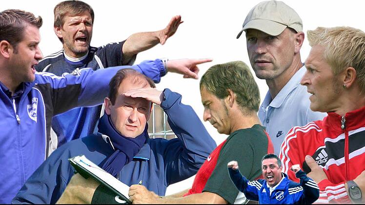 rfahrene Bezirksliga-Trainer (von links): Matthias Christl (TSV Mönchröden), Werner Gückel (Spvg Eicha), Michael Eberhardt (FC Coburg), Olaf Teuchert (TBVfL Neustadt/Wildenheid), Oliver Müller (VfL Frohnlach II) und Ugur Kolzus (TSV Meeder). Fotos: Archiv