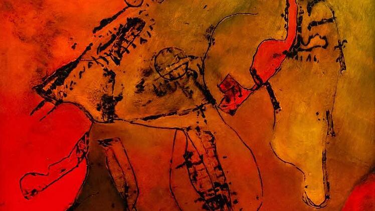 Edith Bein: Liebe bleibt (Acrylfarben). Foto: Jochen Berger