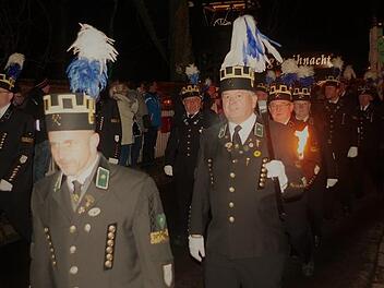 Eindrucksvoll war die Bergparade anlässlich der Stockheimer Barbarafeier.  Foto: Gerd Fleischmann