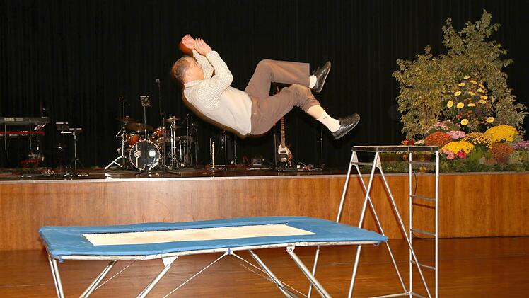 Spaßhüpfer Jean Ferry zeigte schräge Sprünge. Foto: Michael Stelzner