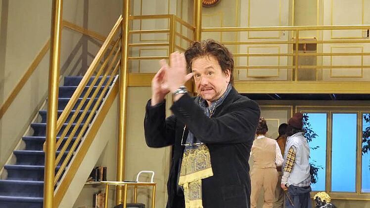 Probenszene zu "Der nackte Wahnsinn" am Landestheater Coburg.Foto: Andrea Kremper