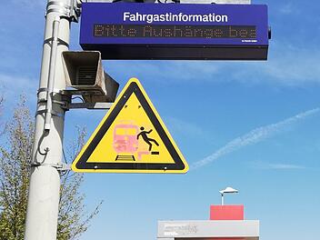 Fahrgastinformationen  auf der Gräfenbergbahn Foto: infranken.de