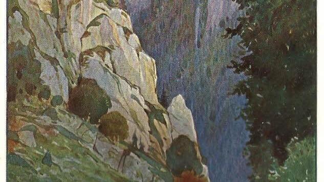 Farbiges Umschlagbild des Reiseführers durch die Fränkische Schweiz (Repro Franze)