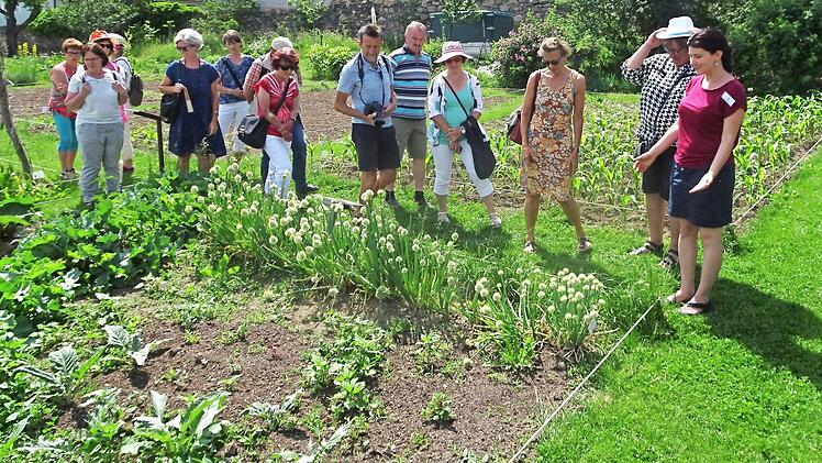 Im Arche-Noah-Garten in Schildern wurde im Schaugarten über die Vermehrung und Sicherung alter Pflanzen und Gemüsesorten informiert. Foto: Guntram Ulsamer, Landratsamt Haßberge