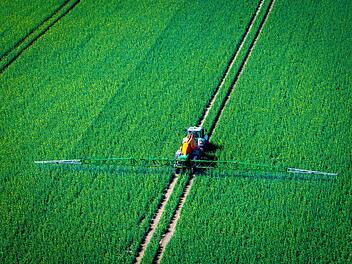 Pflanzenschutz auf Rapsfeld