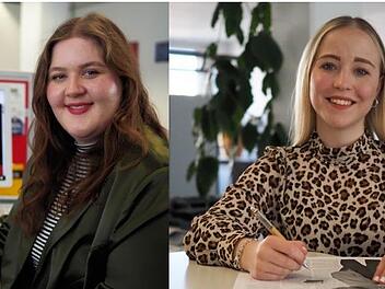 Julia Scholl (links) und Cindy Dötschel wurden mit dem Coburger Medienpreis ausgezeichnet.