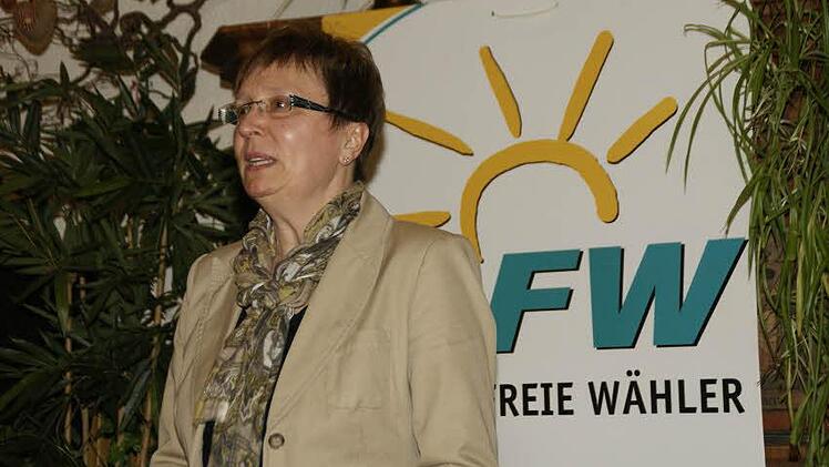 Überzeugte mit ihrer ersten Rede beim Politischen Aschermittwoch der FW in Zeil: Riedbachs Bürgermeisterin Birgit Bayer.