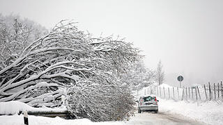 Schneefälle im Süden