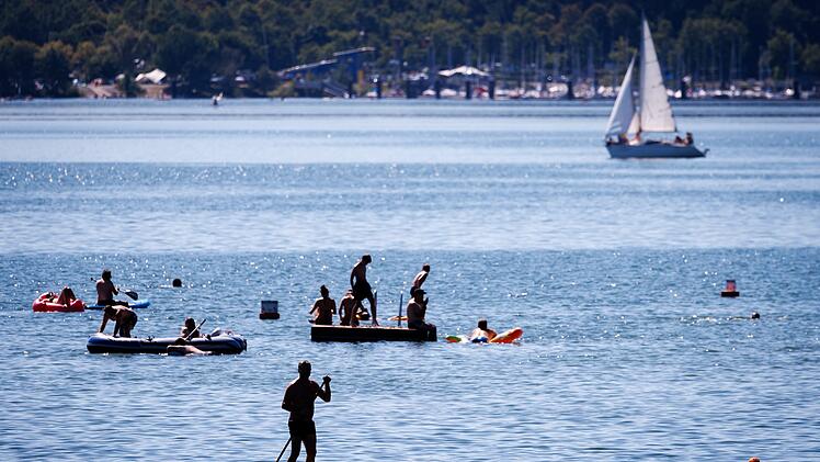 Heißes Sommerwetter am Brombachsee