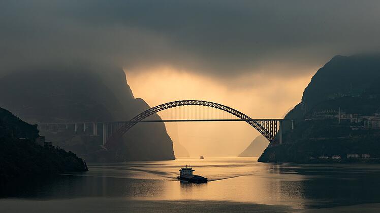 Schiff auf dem Jangtse