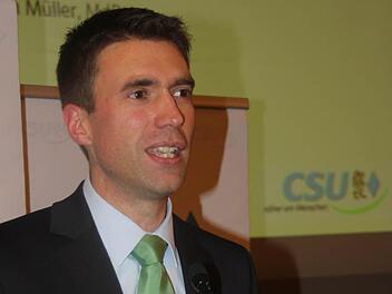 Bundestagsabgeordneter Stefan Müller (CSU) bei der Nominierungsveranstaltung im Redoutensaal Erlangen Foto: Christian Bauriedel