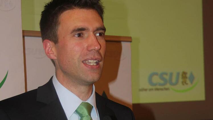 Bundestagsabgeordneter Stefan Müller (CSU) bei der Nominierungsveranstaltung im Redoutensaal Erlangen Foto: Christian Bauriedel